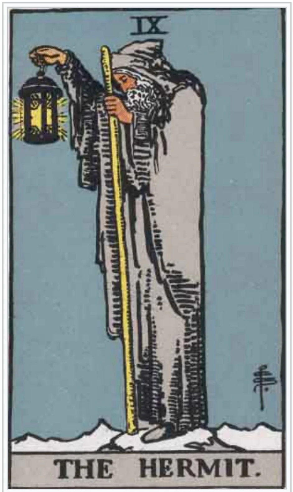 Tarot Ermiş kartı