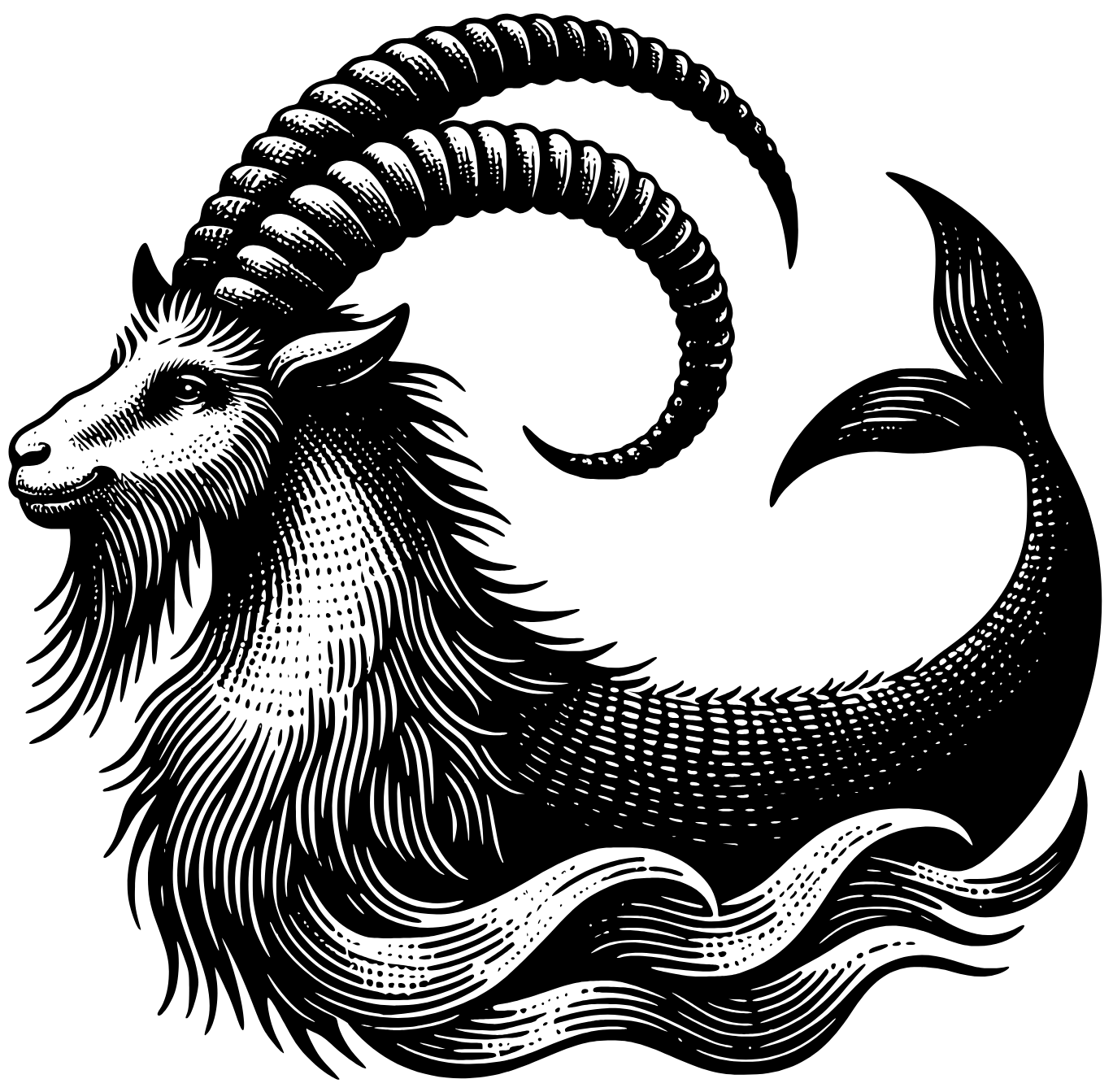 Capricornus Keçi Balık Mitolojik Sembol